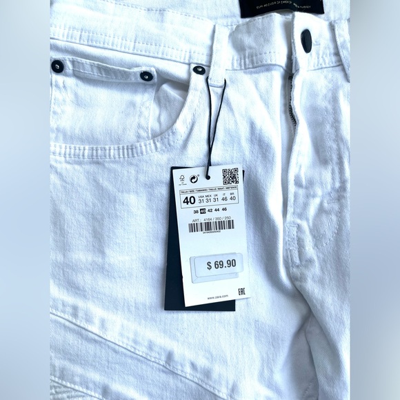 Zara Men’s Skinny Jeans in White - Picture 3 of 4